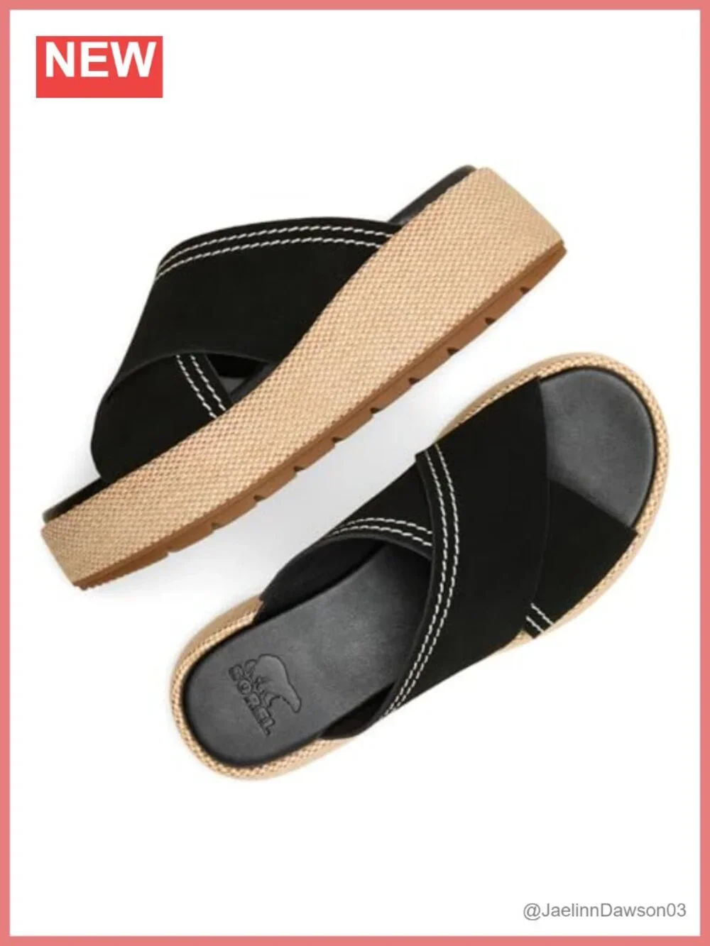 Sorel Suede Platform Slide Sandals Cushioned EVA Footbed